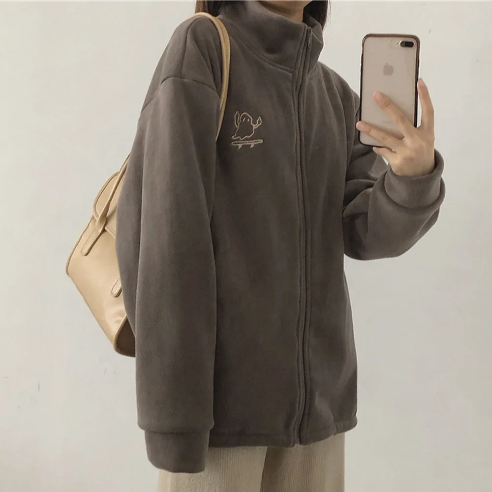 Regina | Women's oversized sweatshirt with zip and pockets
