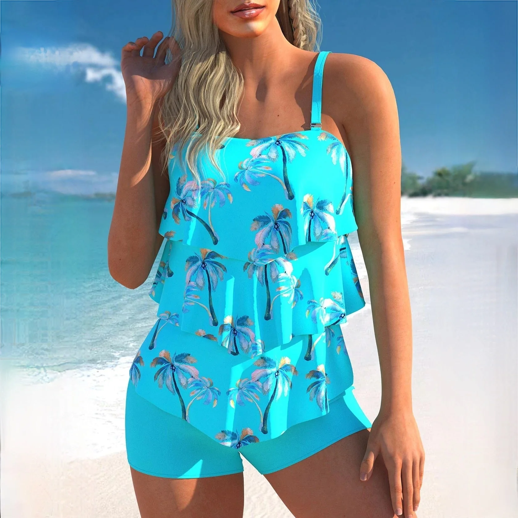 Reina® | Stylish Blue Tankini