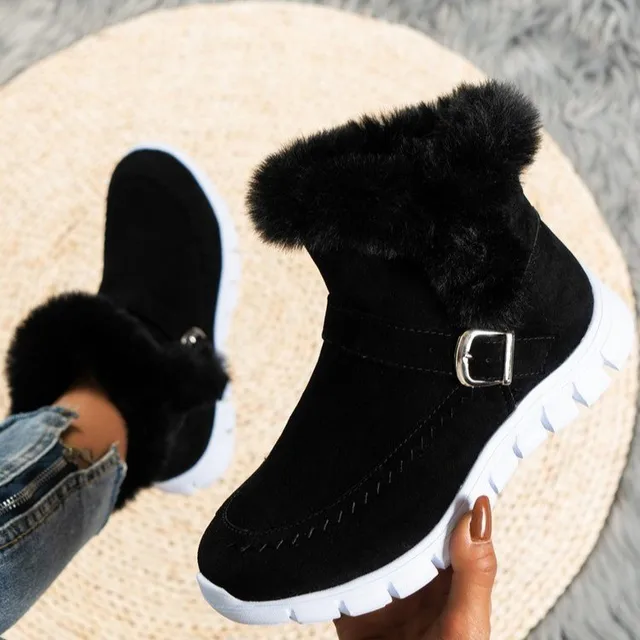 Reina | Women's Snow Boots Casual Shoes Velvet Padded Cotton Boots - Image 3