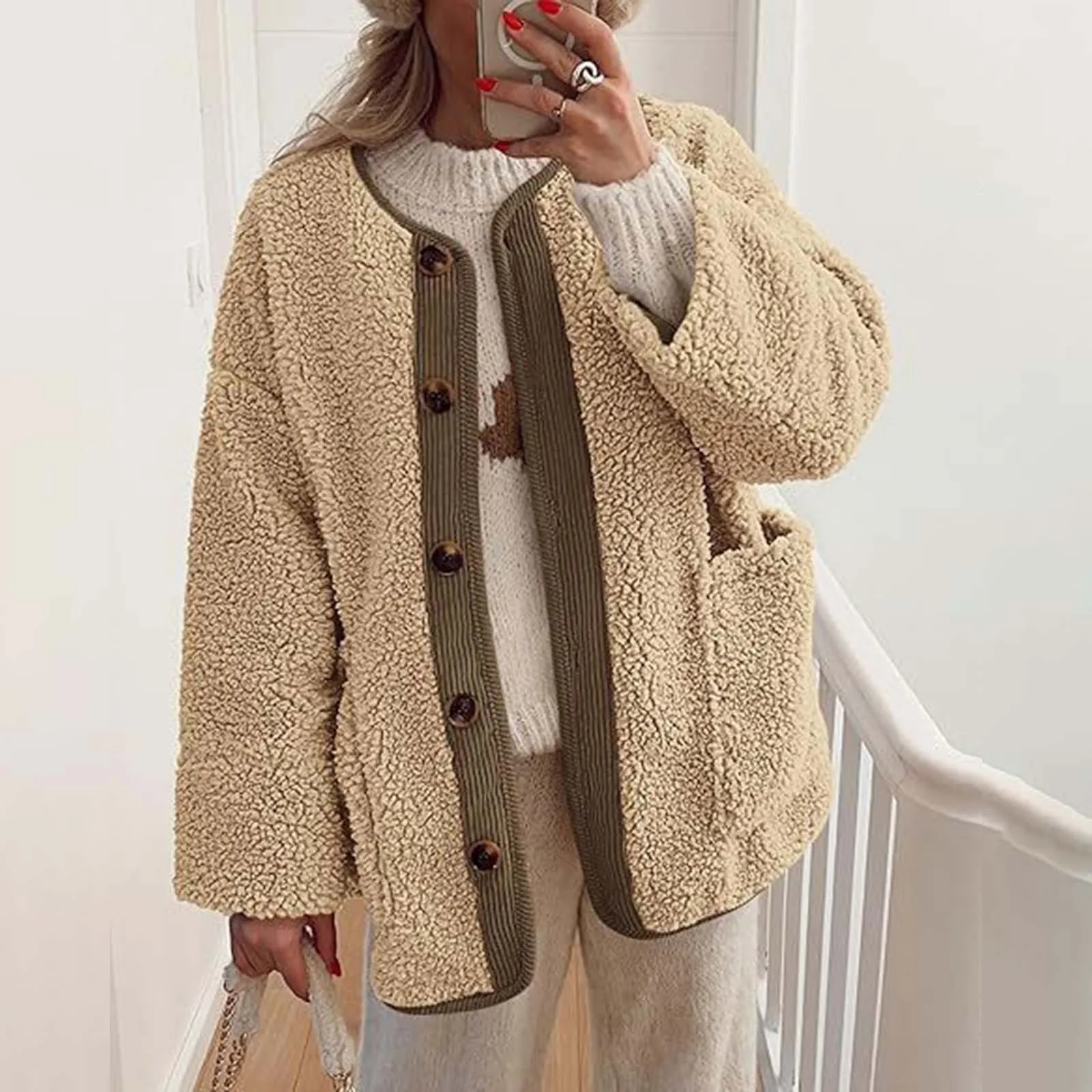 Reina | Women's winter coat, cozy thick coat with long sleeves