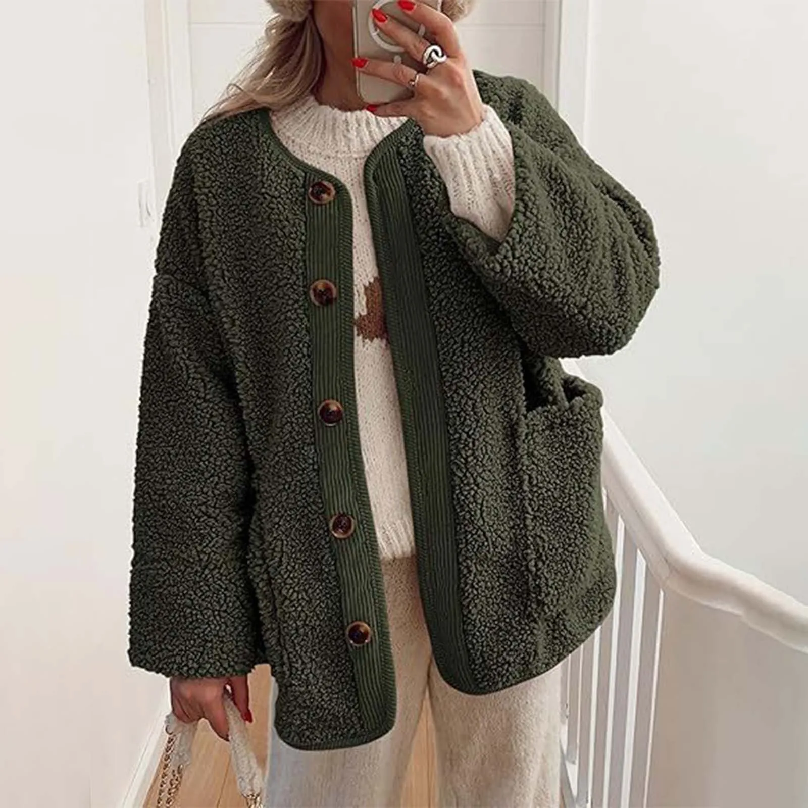 Reina | Women's winter coat, cozy thick coat with long sleeves - Image 3