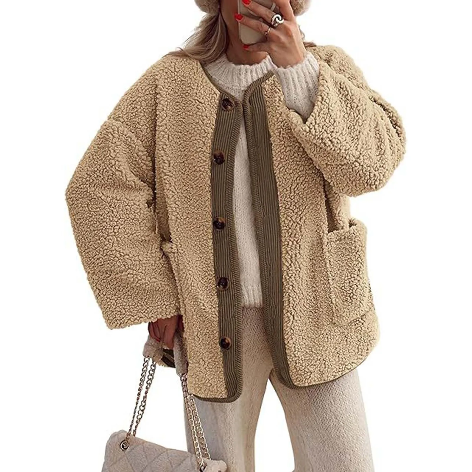 Reina | Women's winter coat, cozy thick coat with long sleeves - Image 4