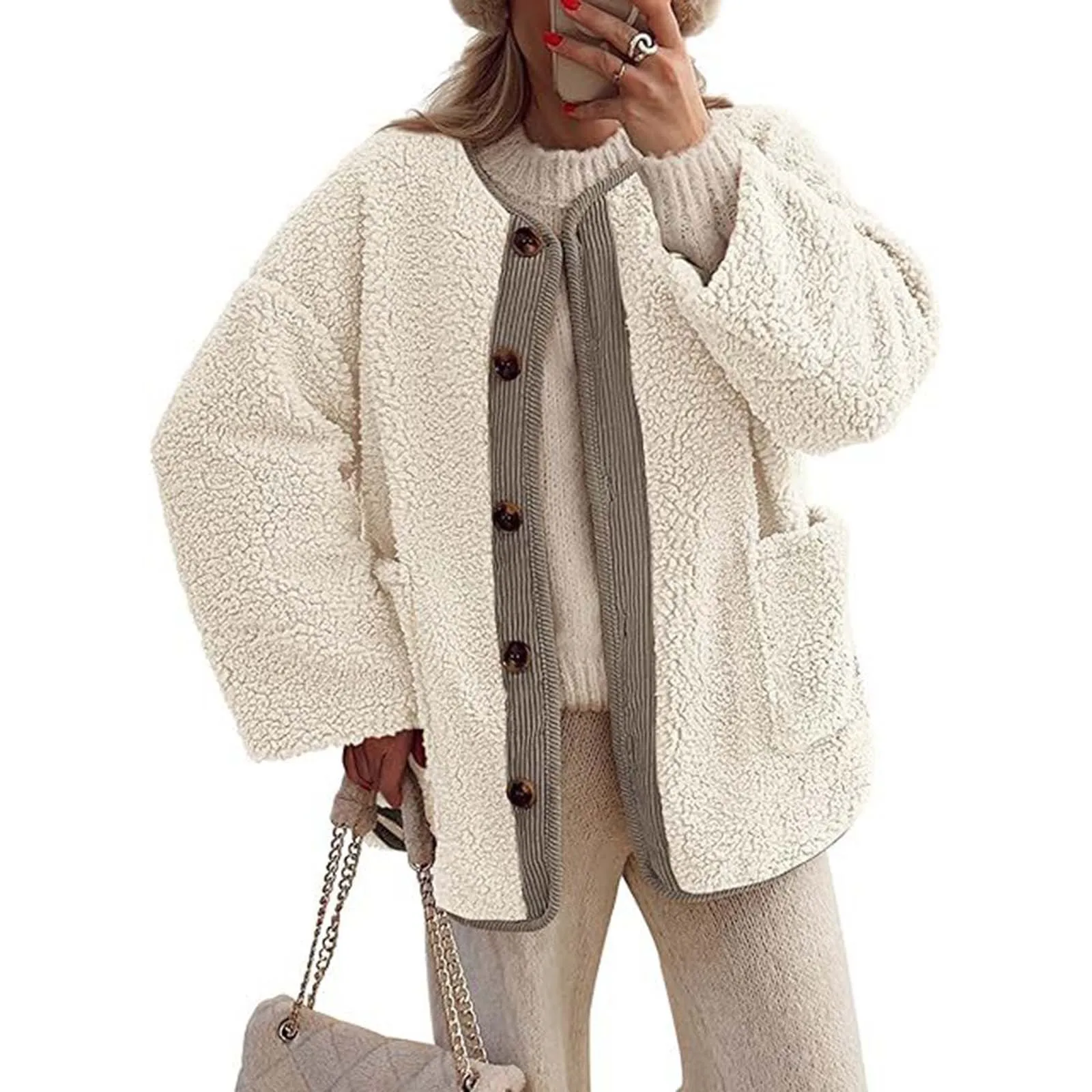 Reina | Women's winter coat, cozy thick coat with long sleeves - Image 5