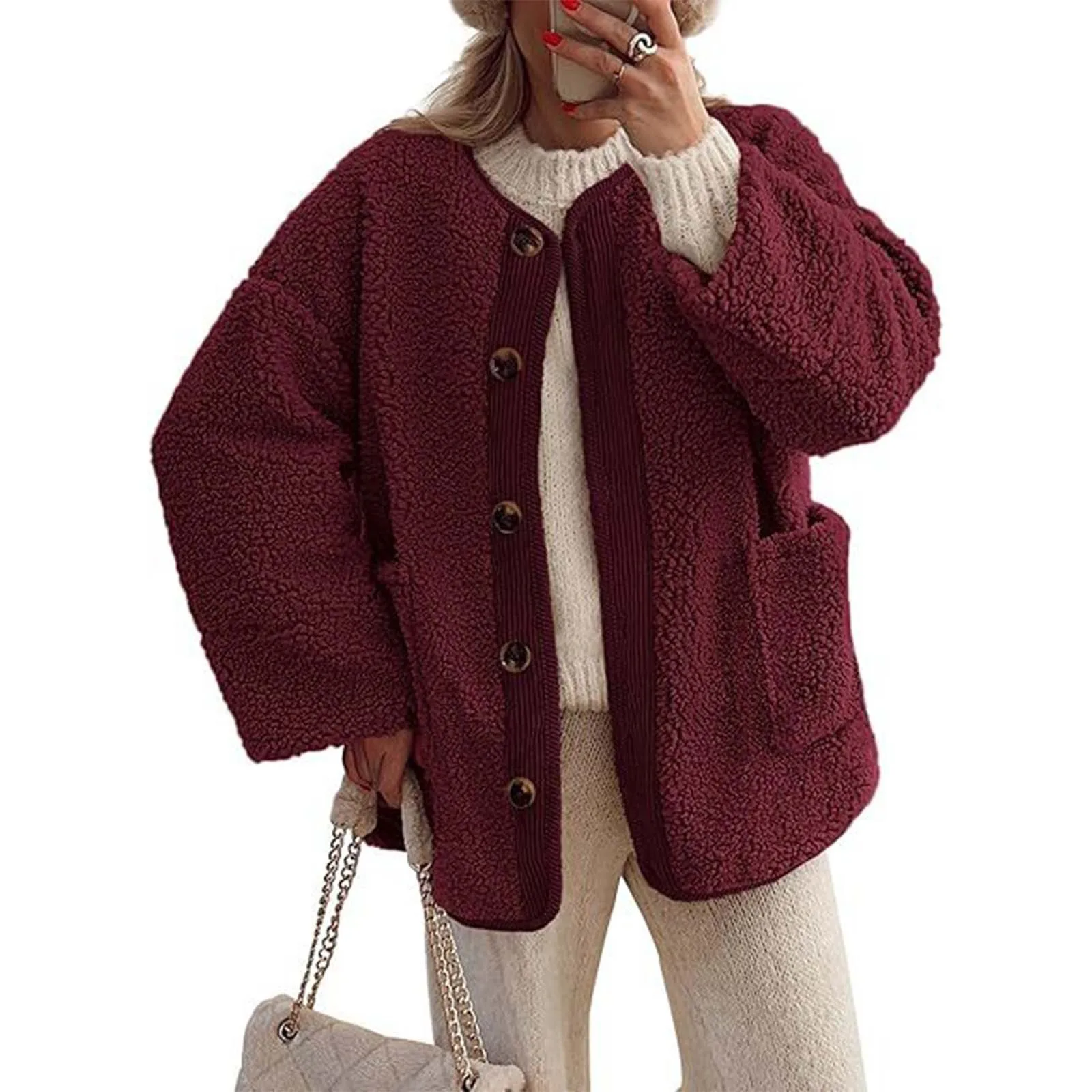 Reina | Women's winter coat, cozy thick coat with long sleeves - Image 6