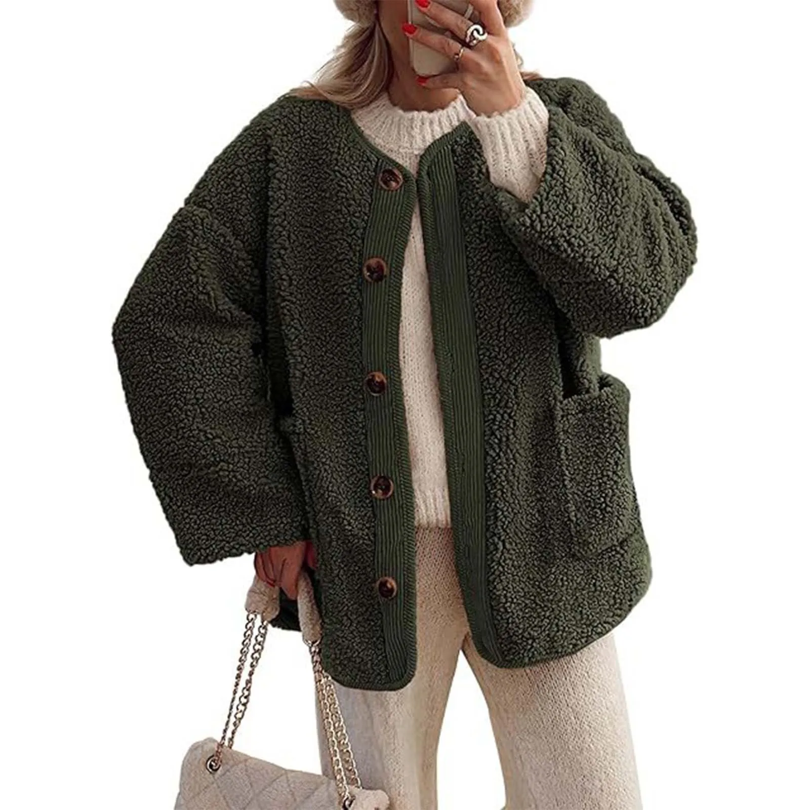 Reina | Women's winter coat, cozy thick coat with long sleeves - Image 8