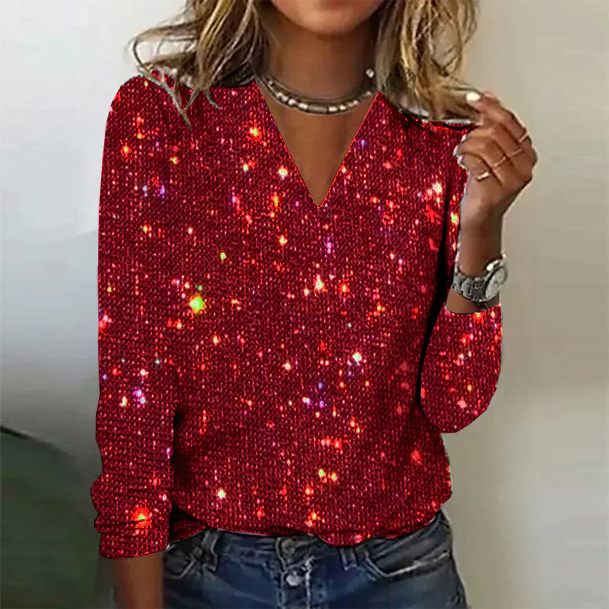Renata | Light V-neck sweater - Image 2