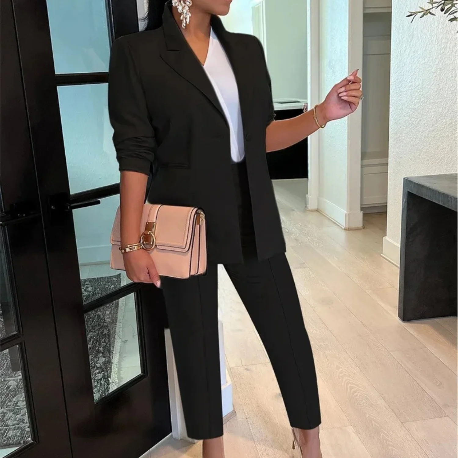 Ricarda® | Chic Autumn Office Style Blazer And Pants Set For Women - Image 5