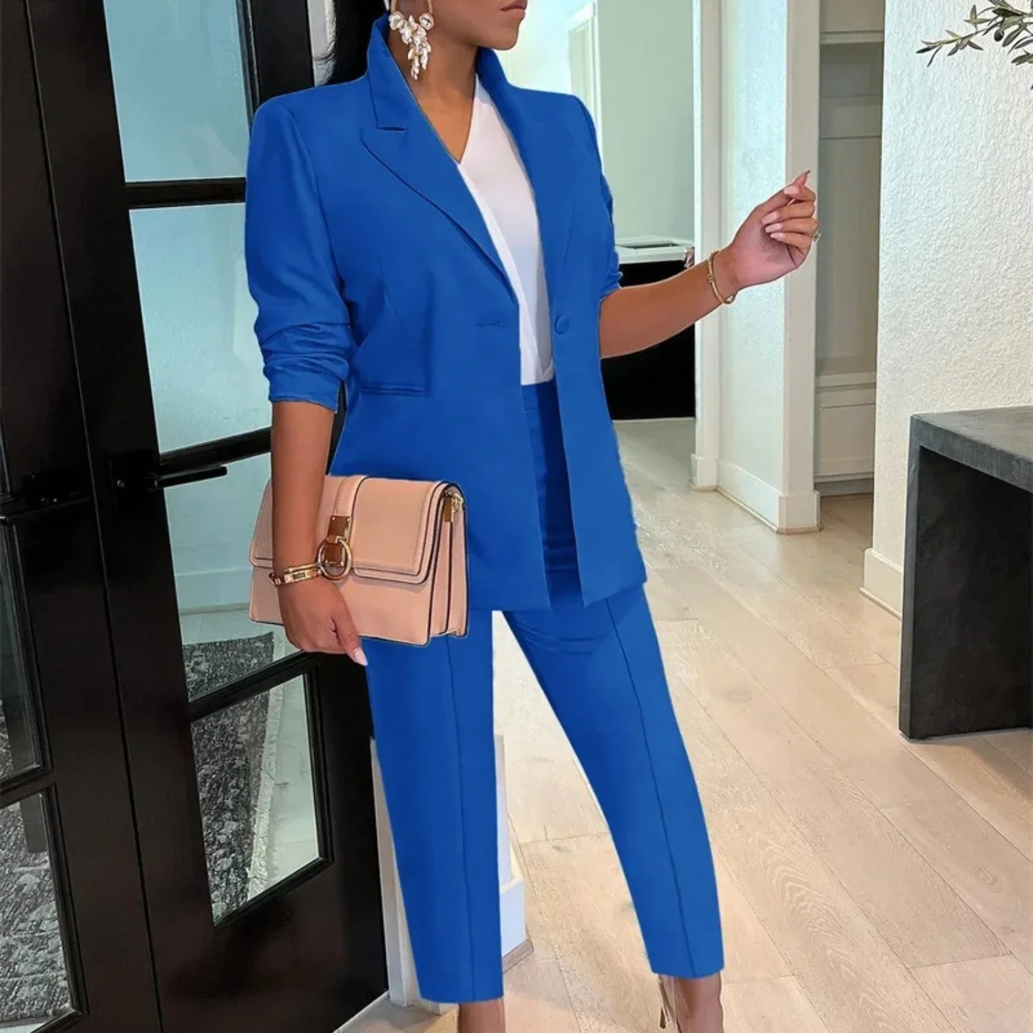 Ricarda® | Chic Autumn Office Style Blazer And Pants Set For Women - Image 6