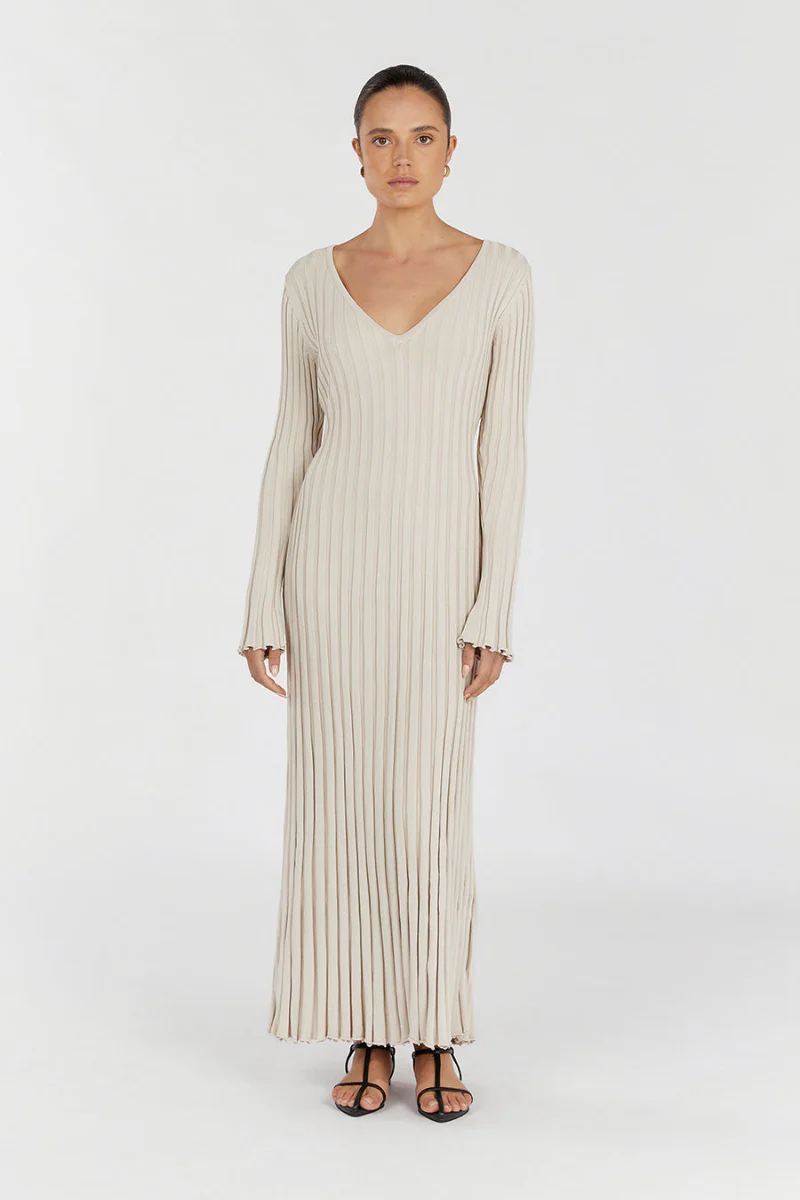 Rita® | Midi Dress With V-Neck And Knitted Sleeves - Image 11