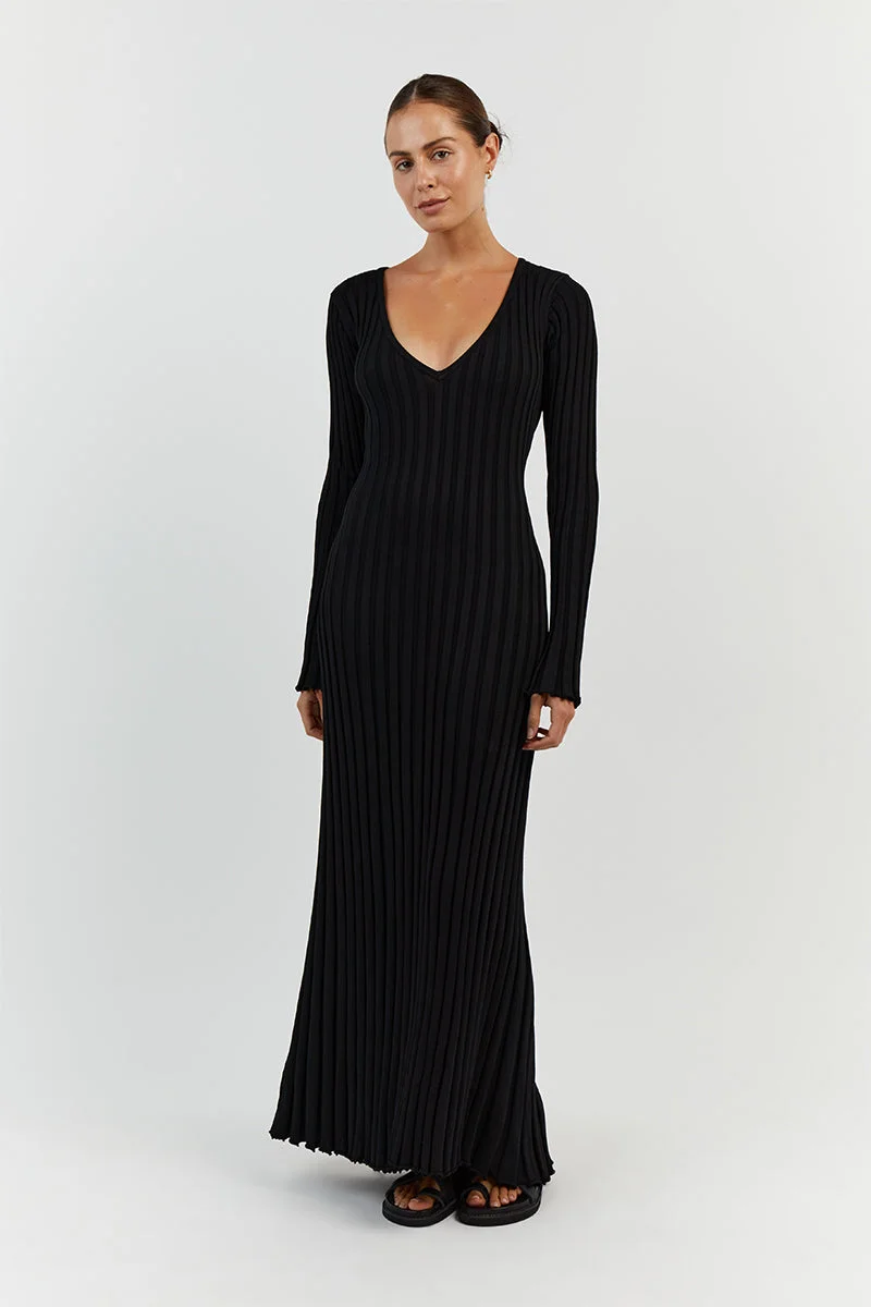 Rita® | Midi Dress With V-Neck And Knitted Sleeves - Image 8