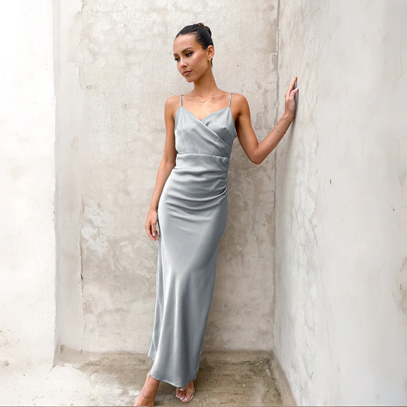Rita® | Spaghetti Strap Sleeveless Slit Slim Dress Women - Image 6