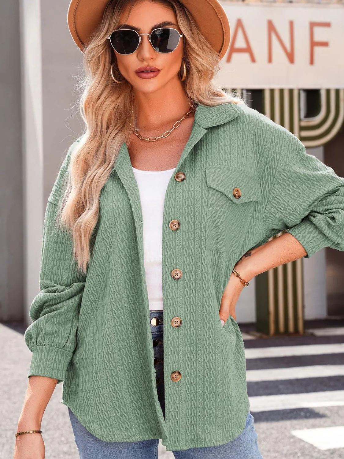 Rita | Structured long-sleeved jacket with button placket - Image 13