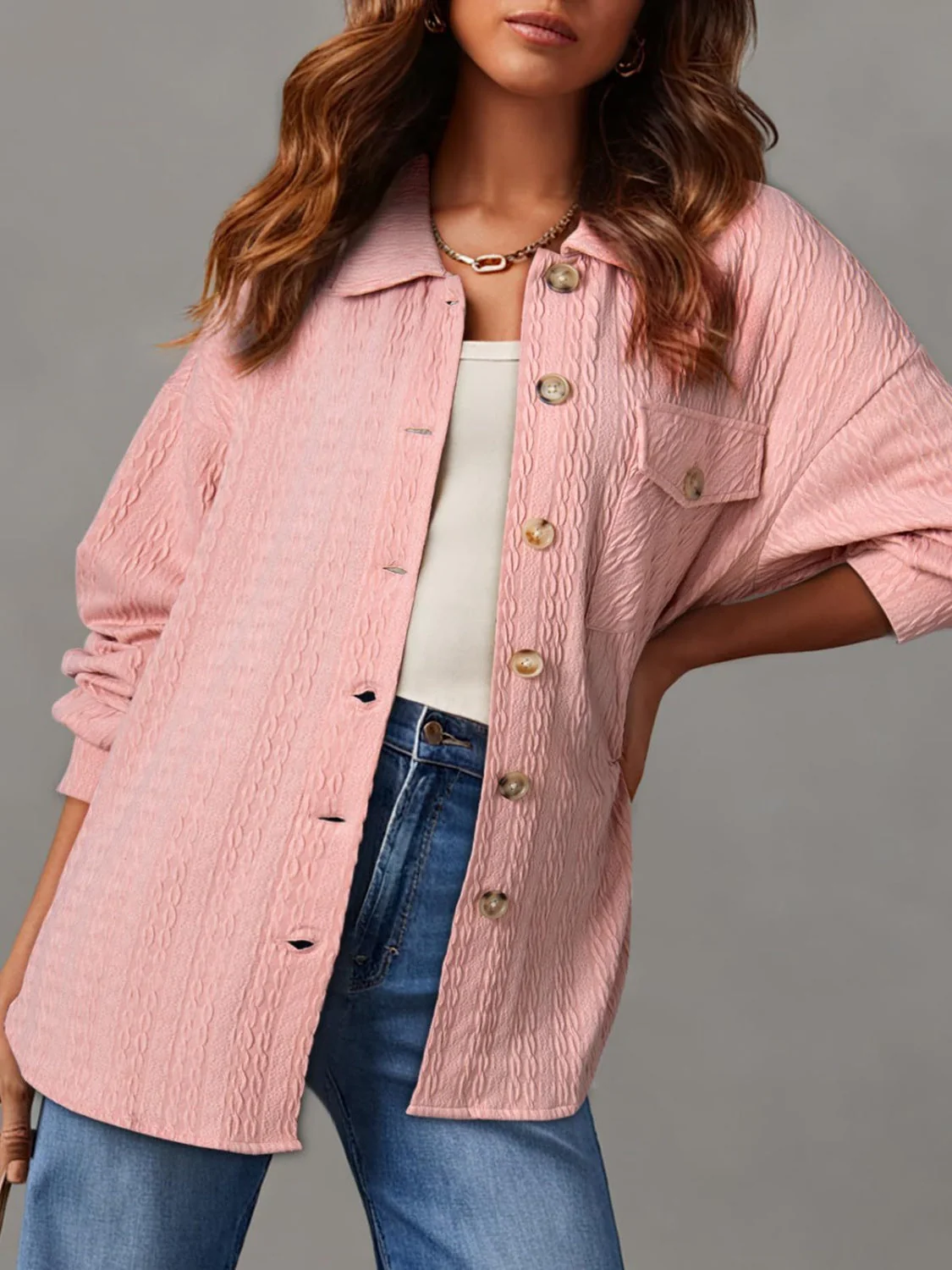 Rita | Structured long-sleeved jacket with button placket - Image 17