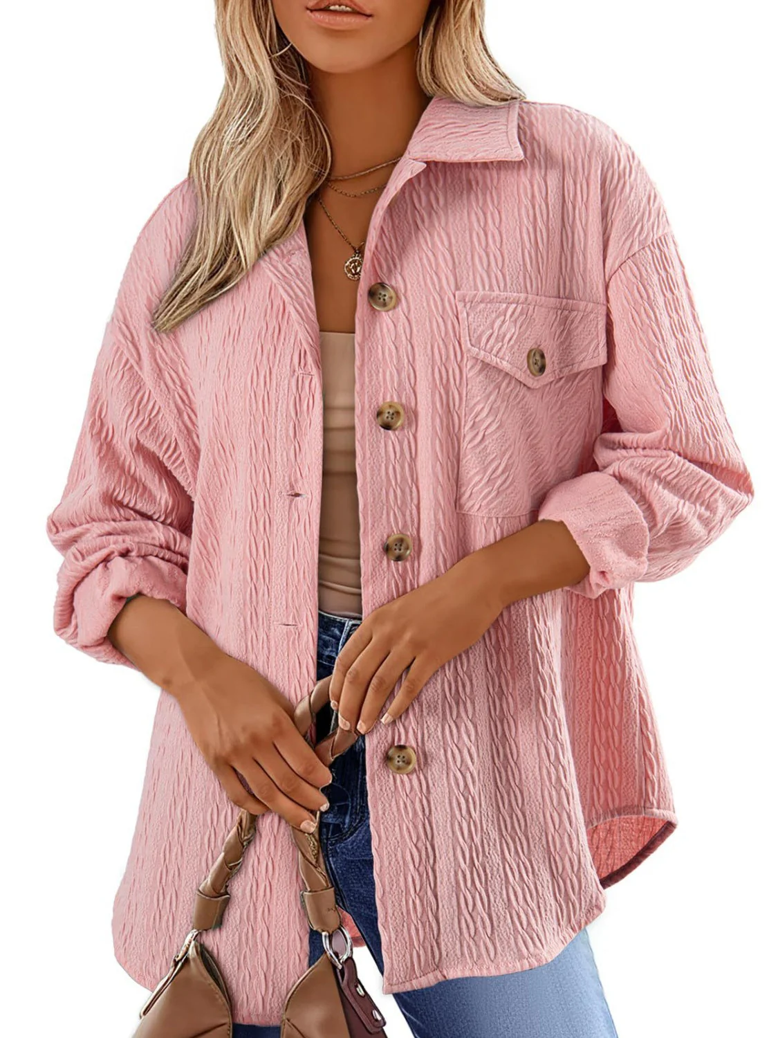 Rita | Structured long-sleeved jacket with button placket - Image 18
