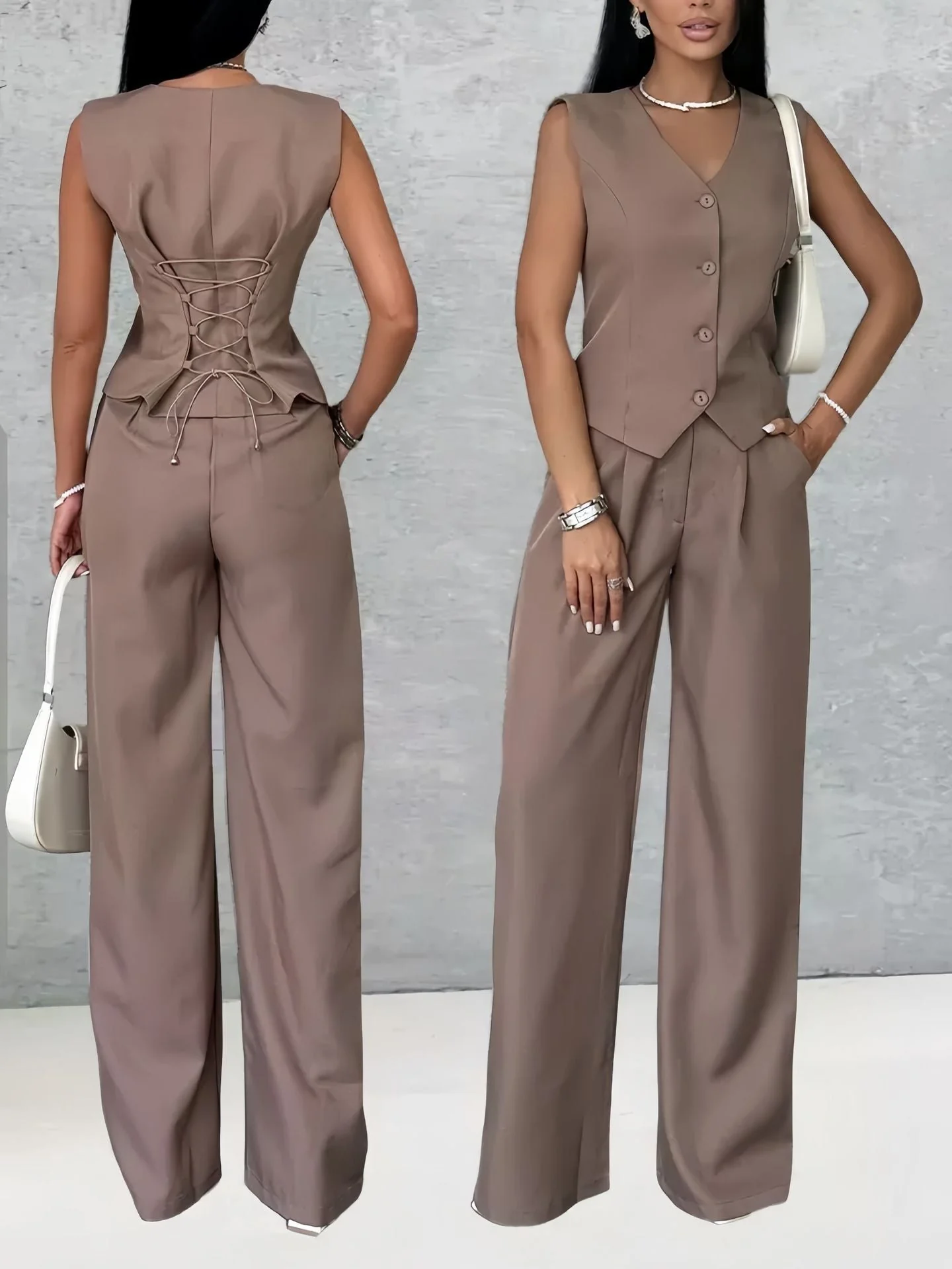 Rita® | Women'S Suit Set With Sleeveless Vest And Comfortable Trousers - Image 8