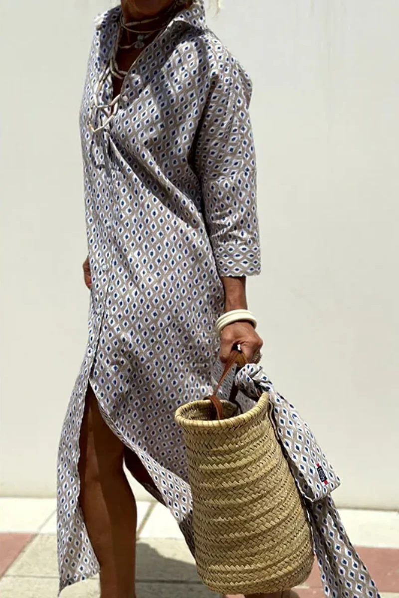 Rocío® | Casual Striped Shirt Blouse - Image 4