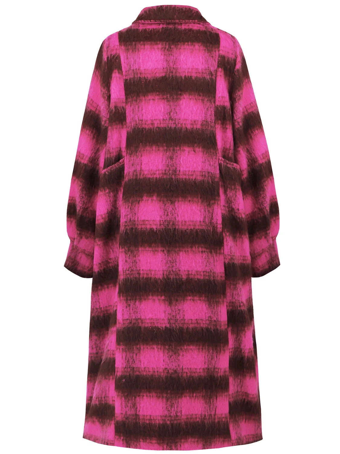 Rocio | Contrasting double breasted long sleeve coat - Image 14