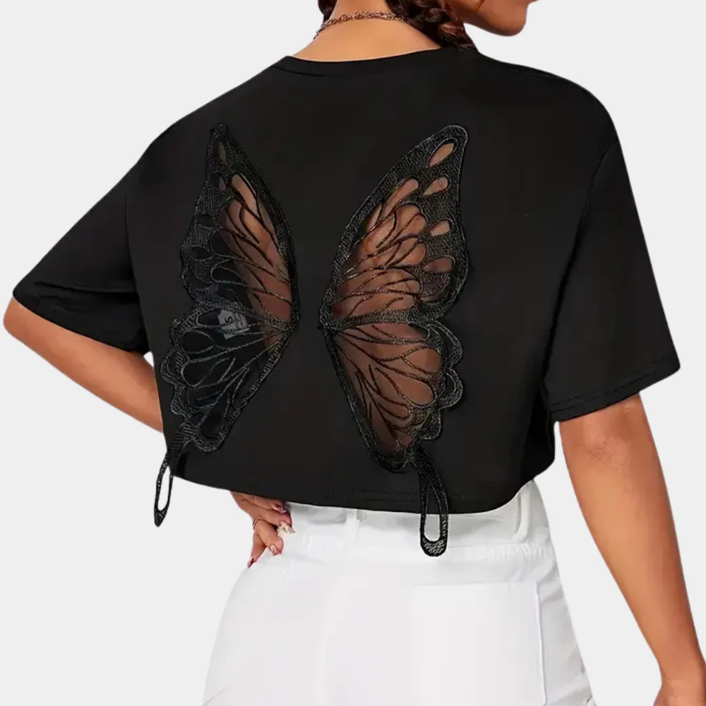Rocio® | T-shirt court with imprimé papillon - Image 3