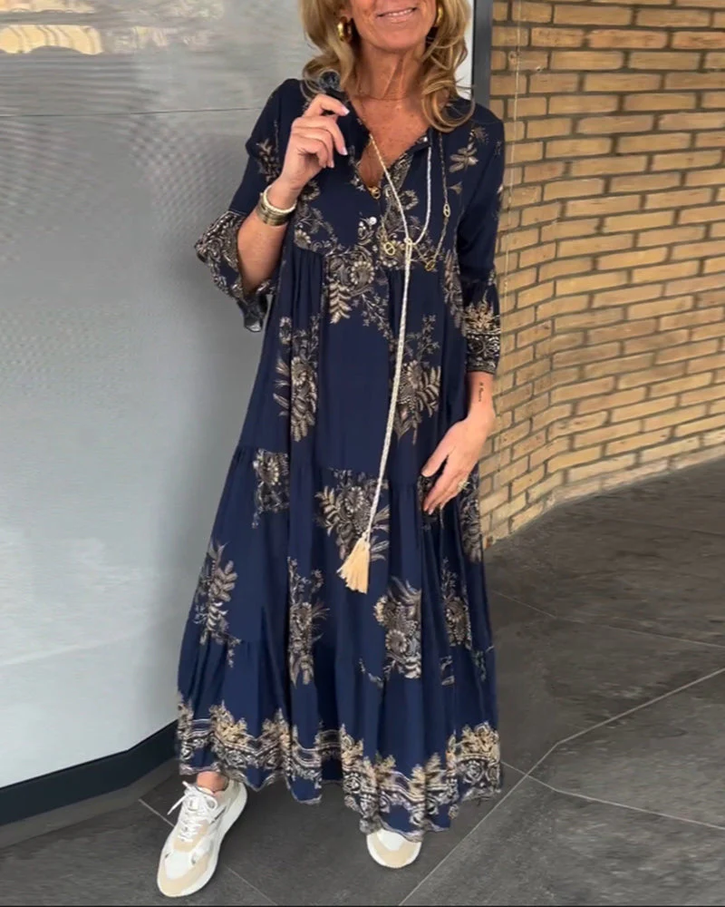 Romina® | New Vintage Dress With A Loose V-Neck