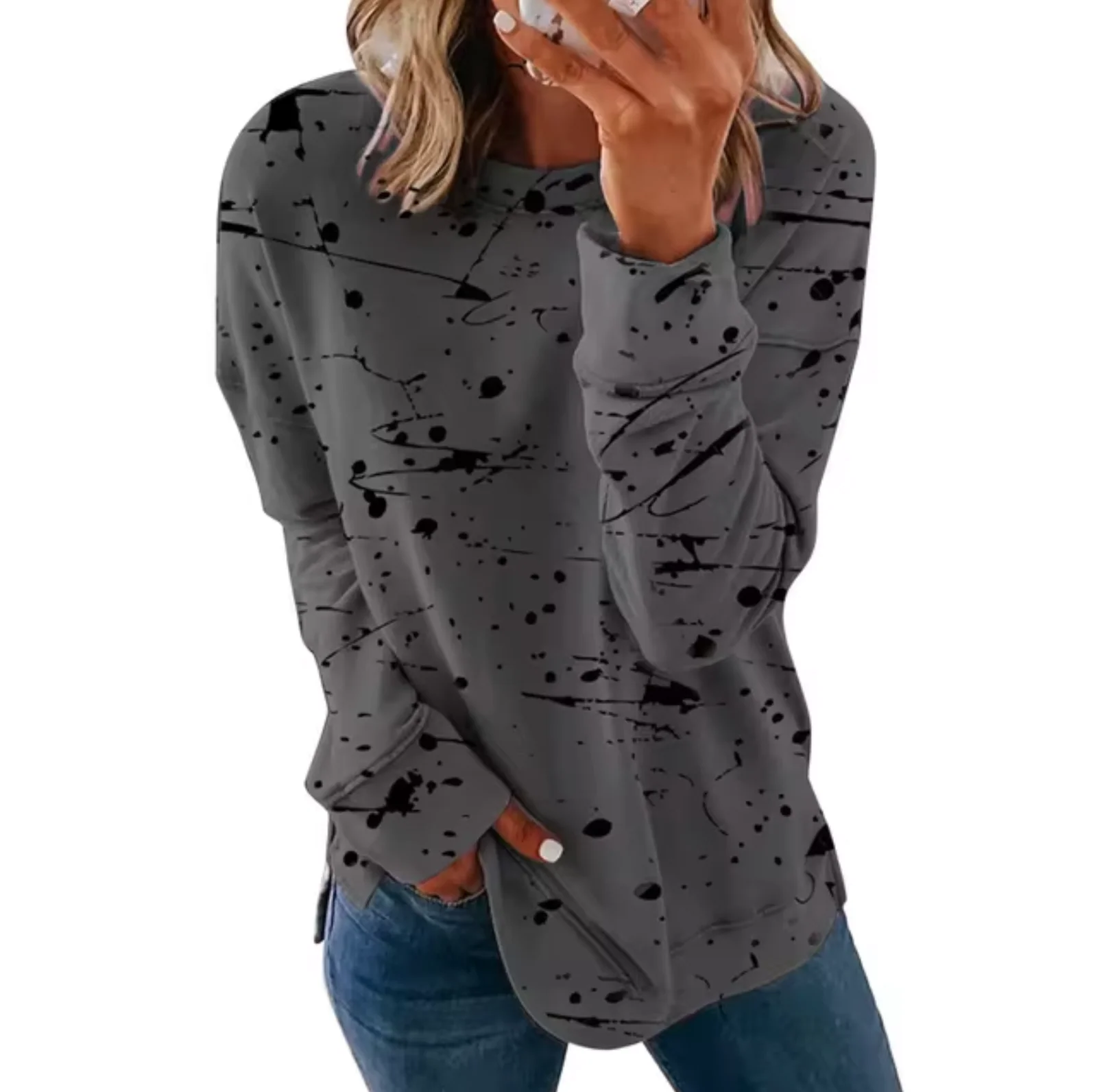 Romina | Oversized cotton long sleeve top - Image 4