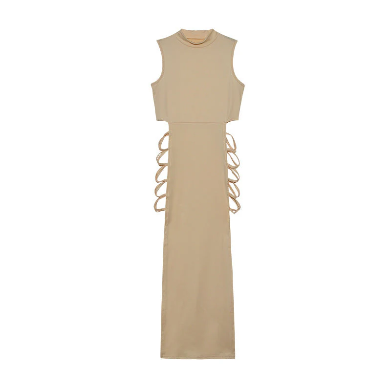 Romina® | Women'S Sleeveless Cut-Out Maxi Dress With Side Lacing - Image 8