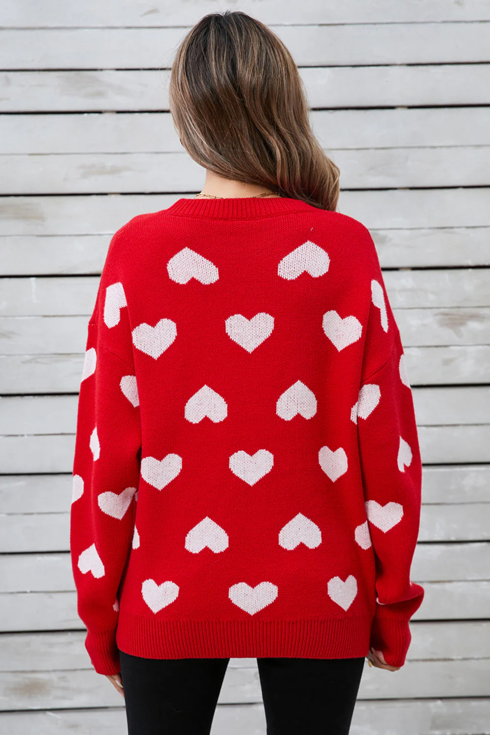 Romy | Heart-shaped, long-sleeved crew neck sweater - Image 4