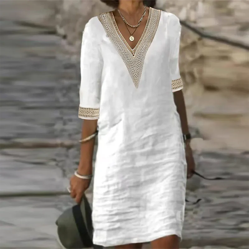 Rosa® | Elegant Linen Summer Dress