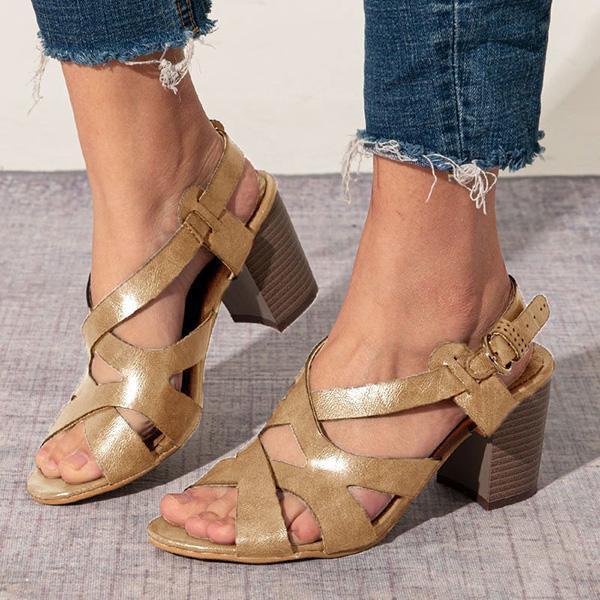 Rosa® | Vintage Block Heel Sandals - Image 2
