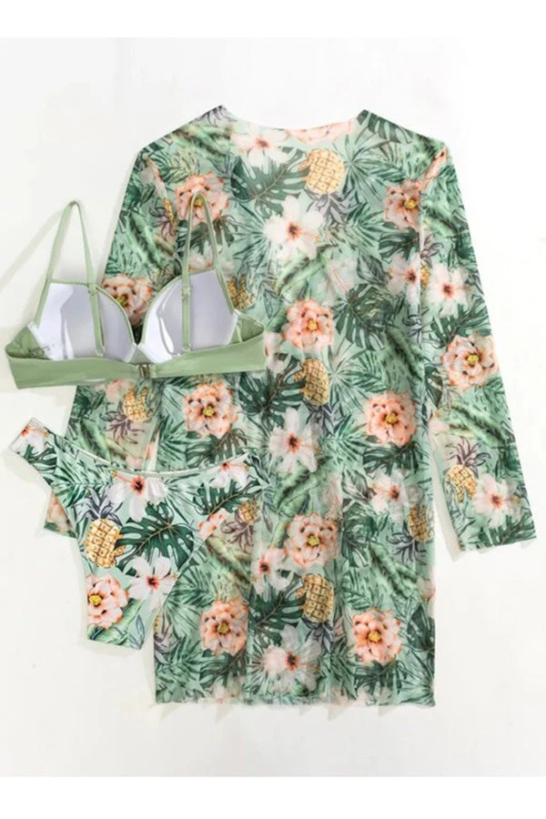 Rosalía® | Tropical Print Wrap Underwire Bikini With Cover-Up - Image 5