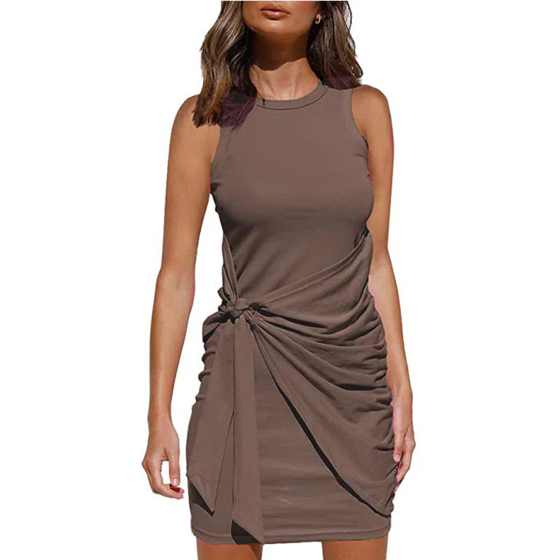 Rosalía® | Women'S Sleeveless Twisted Draped Mini Dress - Image 11