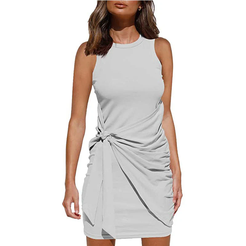 Rosalía® | Women'S Sleeveless Twisted Draped Mini Dress - Image 12