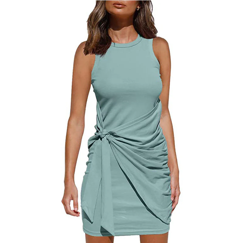 Rosalía® | Women'S Sleeveless Twisted Draped Mini Dress - Image 2