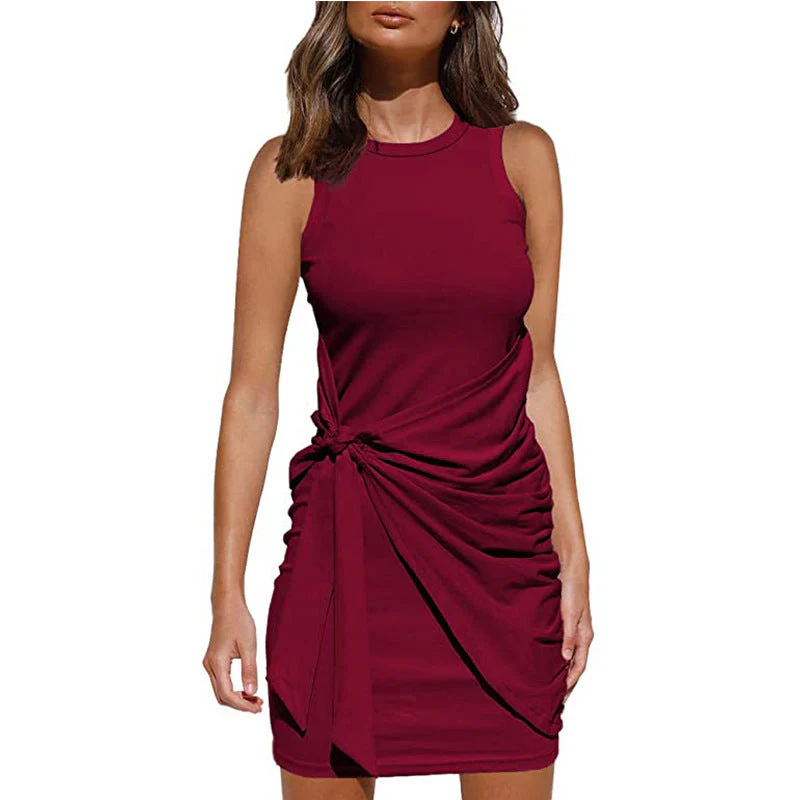 Rosalía® | Women'S Sleeveless Twisted Draped Mini Dress - Image 7