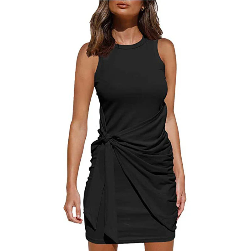 Rosalía® | Women'S Sleeveless Twisted Draped Mini Dress - Image 8