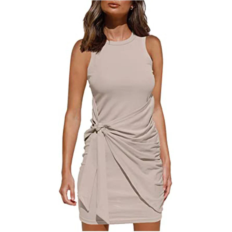 Rosalía® | Women'S Sleeveless Twisted Draped Mini Dress - Image 9
