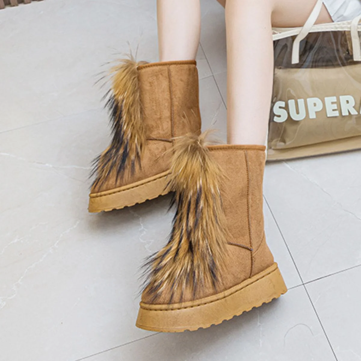 Rosanna | Thermal suede platform boots - Image 7