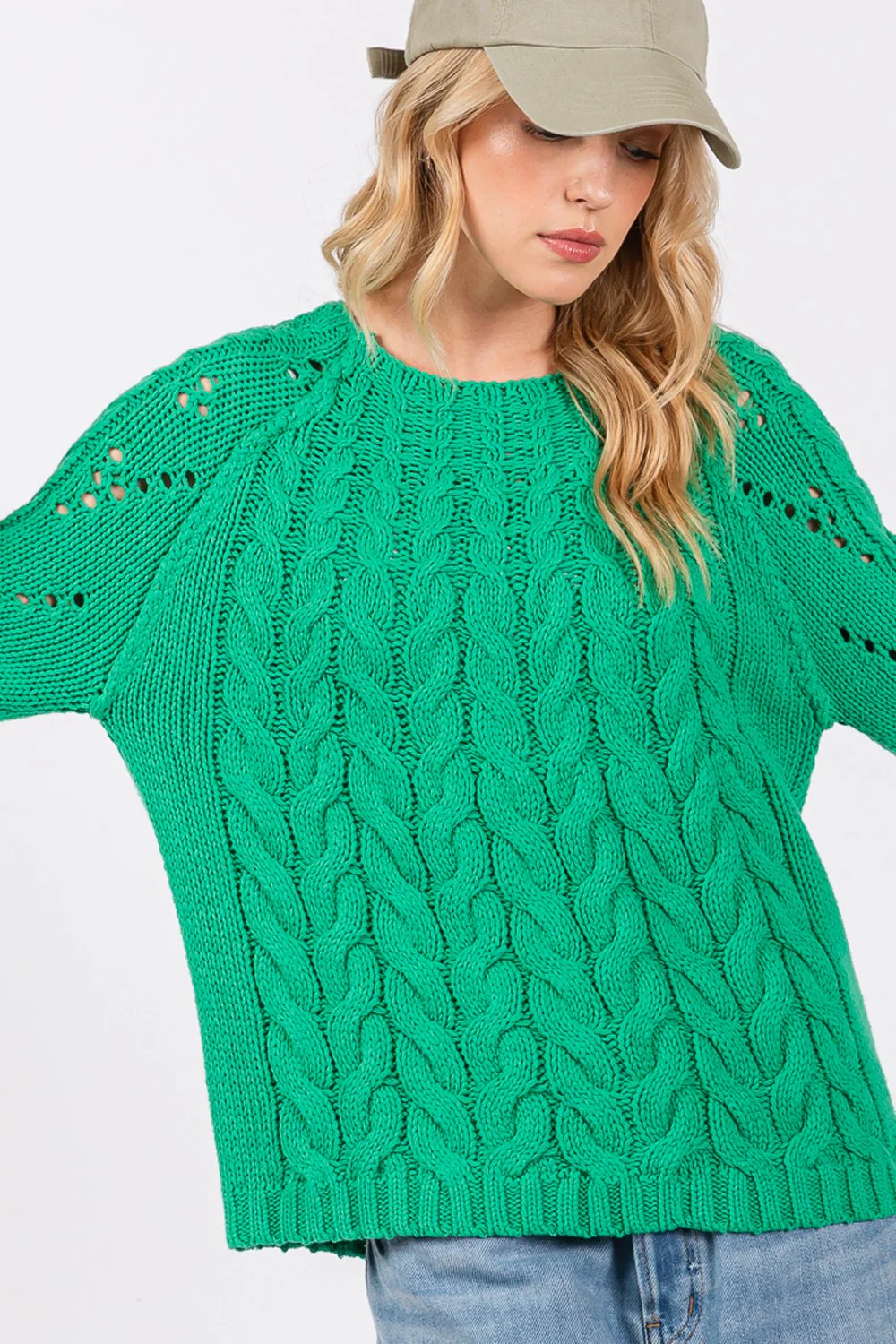 Rosario | Long-sleeved cable knit sweater - Image 6