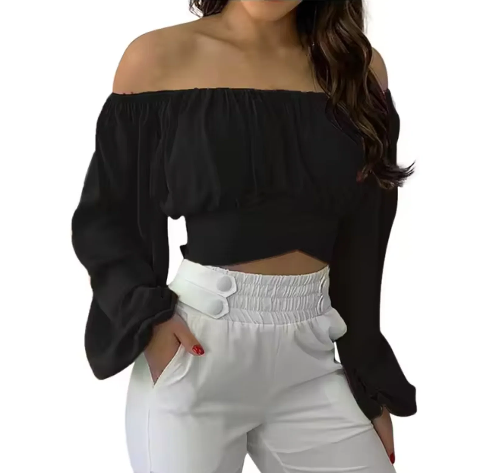 Rosella® | Off-The-Shoulder Crop Top - Image 2