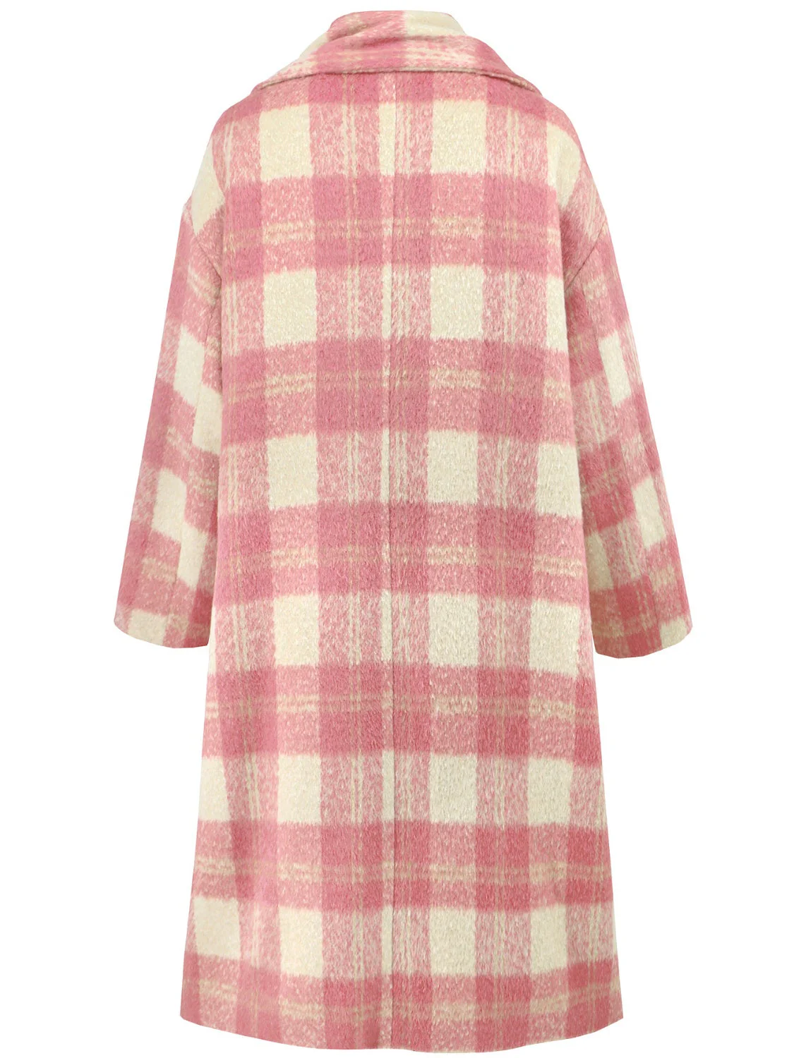 Rubí | Checked long sleeve button down coat - Image 6