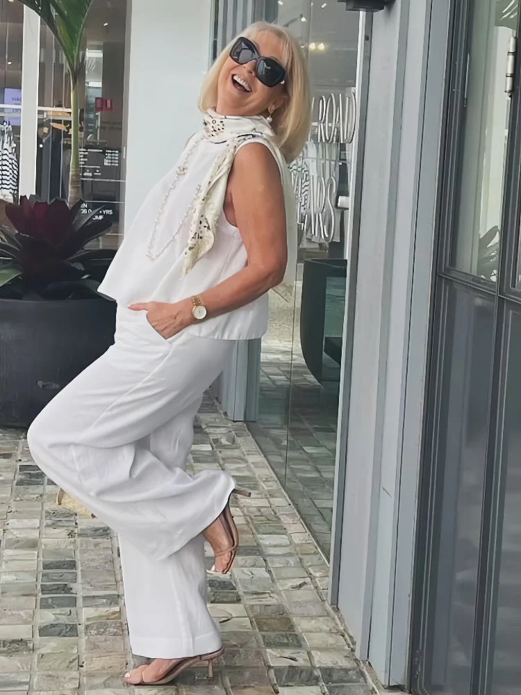 Ruby® | Cotton Linen Trouser Suit - Image 2