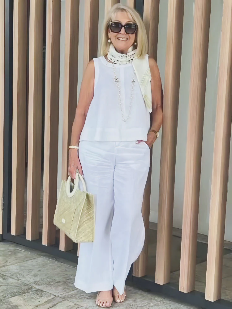 Ruby® | Cotton Linen Trouser Suit - Image 4