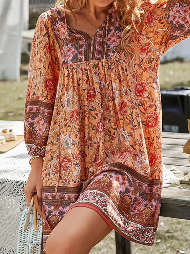 Ruth® | Elegant Half-Sleeve Floral Dress - Image 5