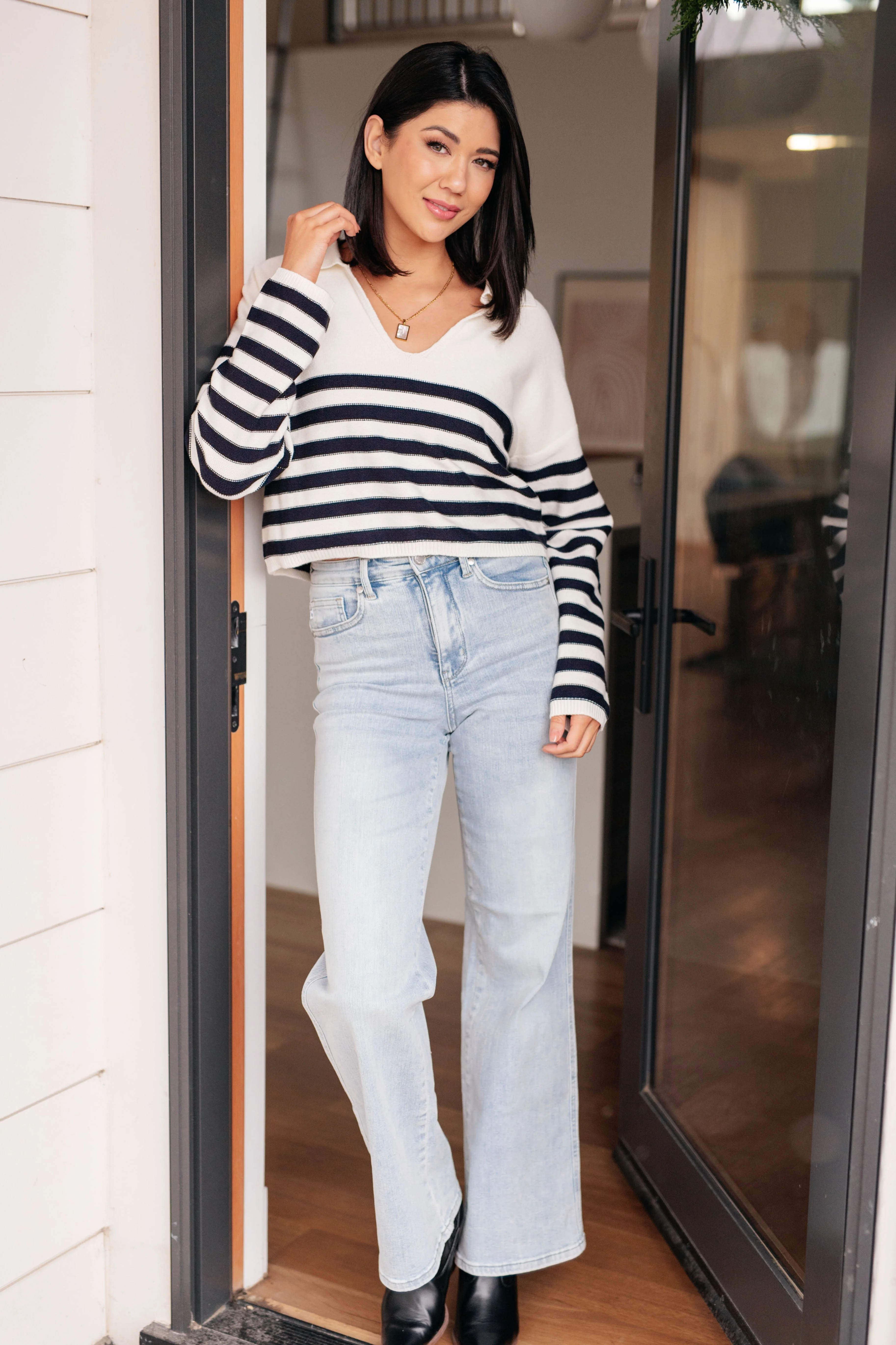 Sabine | “Memorable Moments” striped sweater in white - Image 4