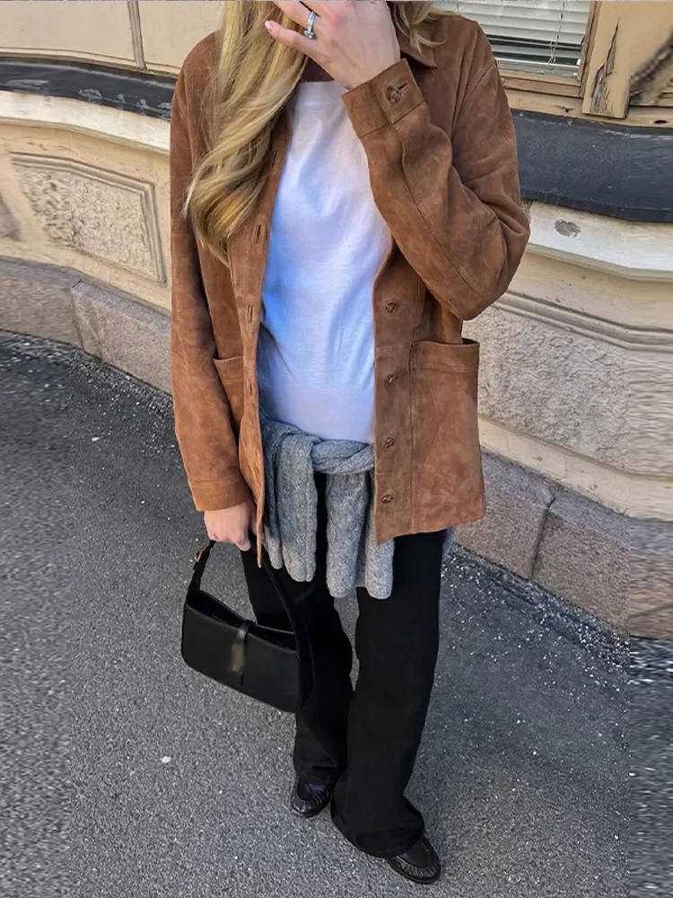 Samanta | Elegant brown jacket for women - Image 4