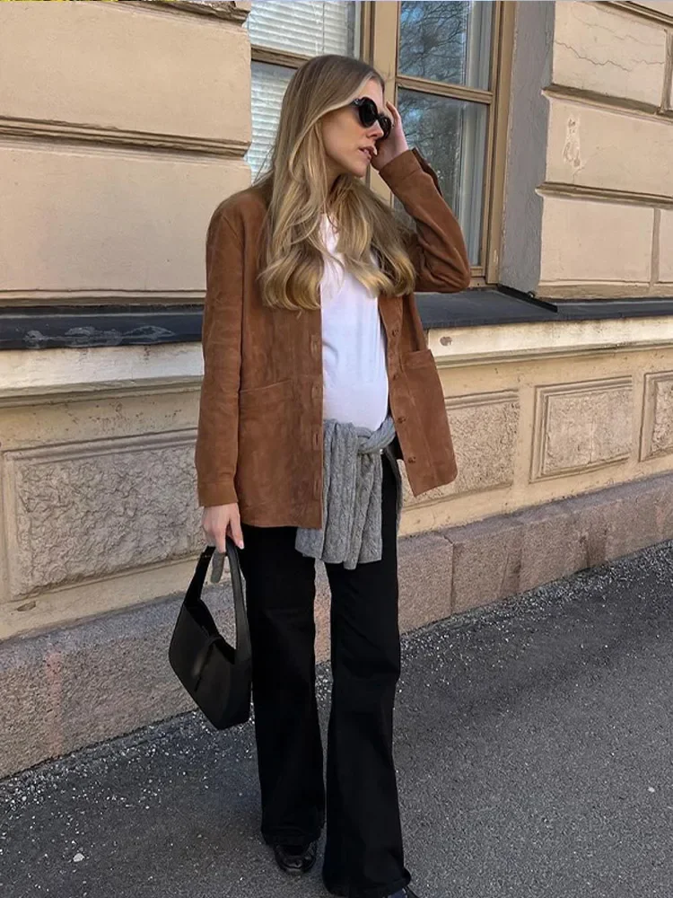 Samanta | Elegant brown jacket for women - Image 5