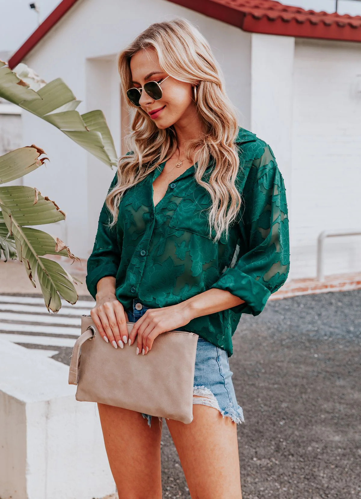 Sandra® | Casual Green Blouse - Image 2
