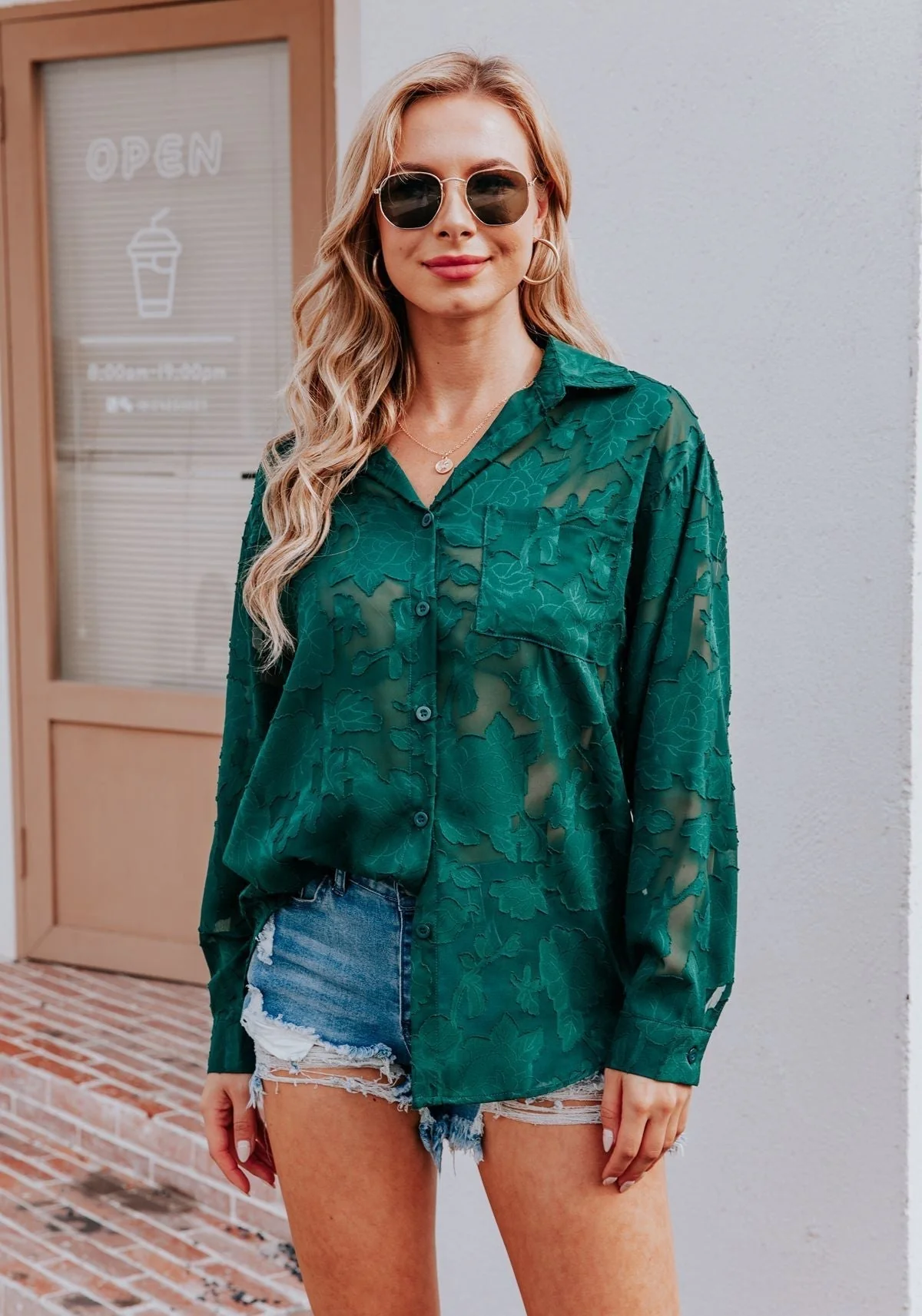 Sandra® | Casual Green Blouse - Image 3