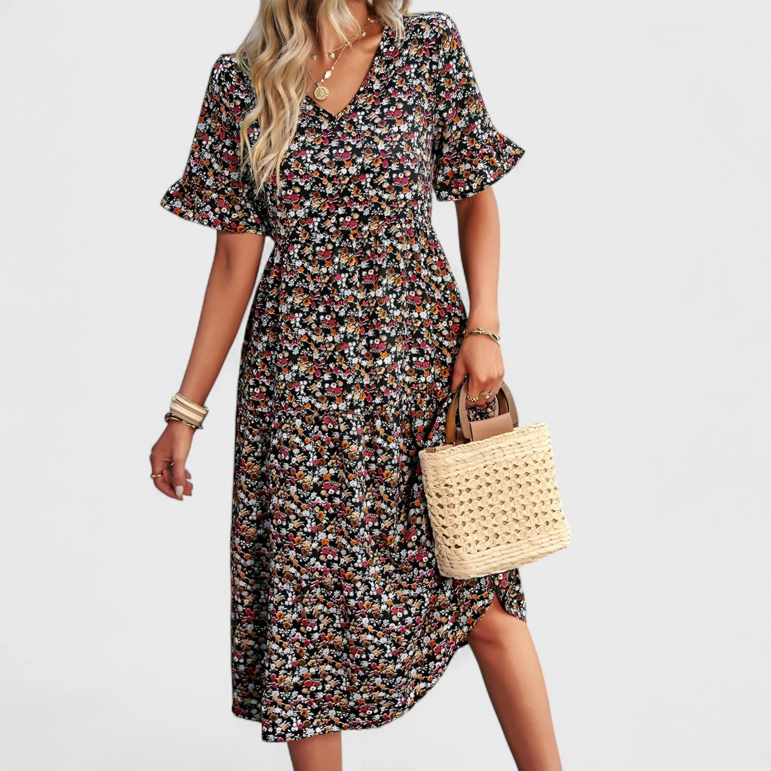 Sandra® | Elegant ladies floral dress - Image 2