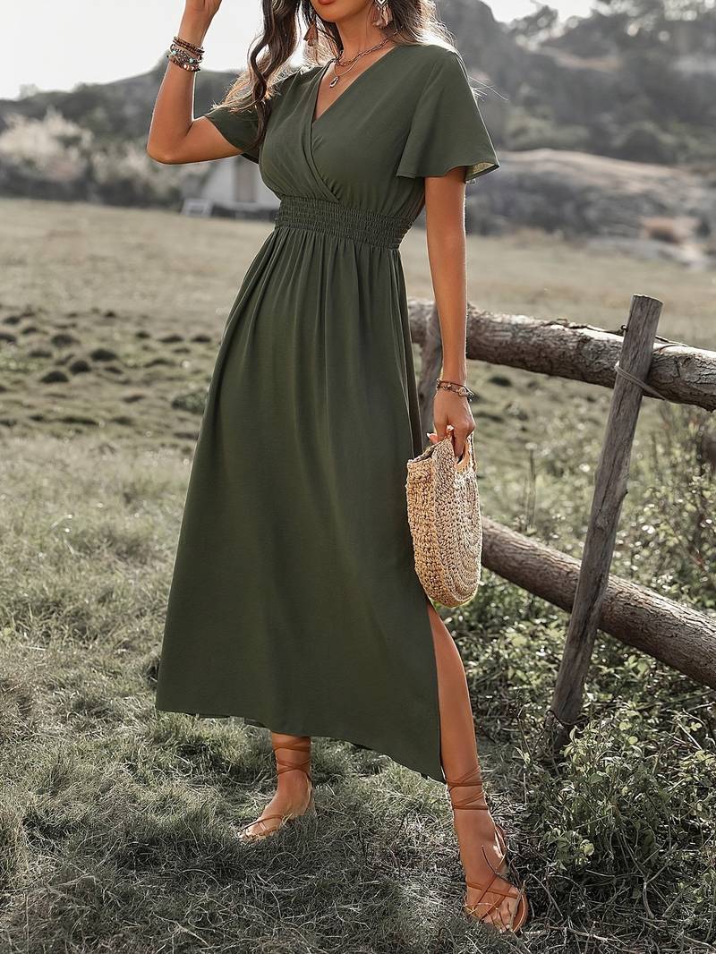 Sandra® | Elegant V-Neck Bohemian Dress - Image 6