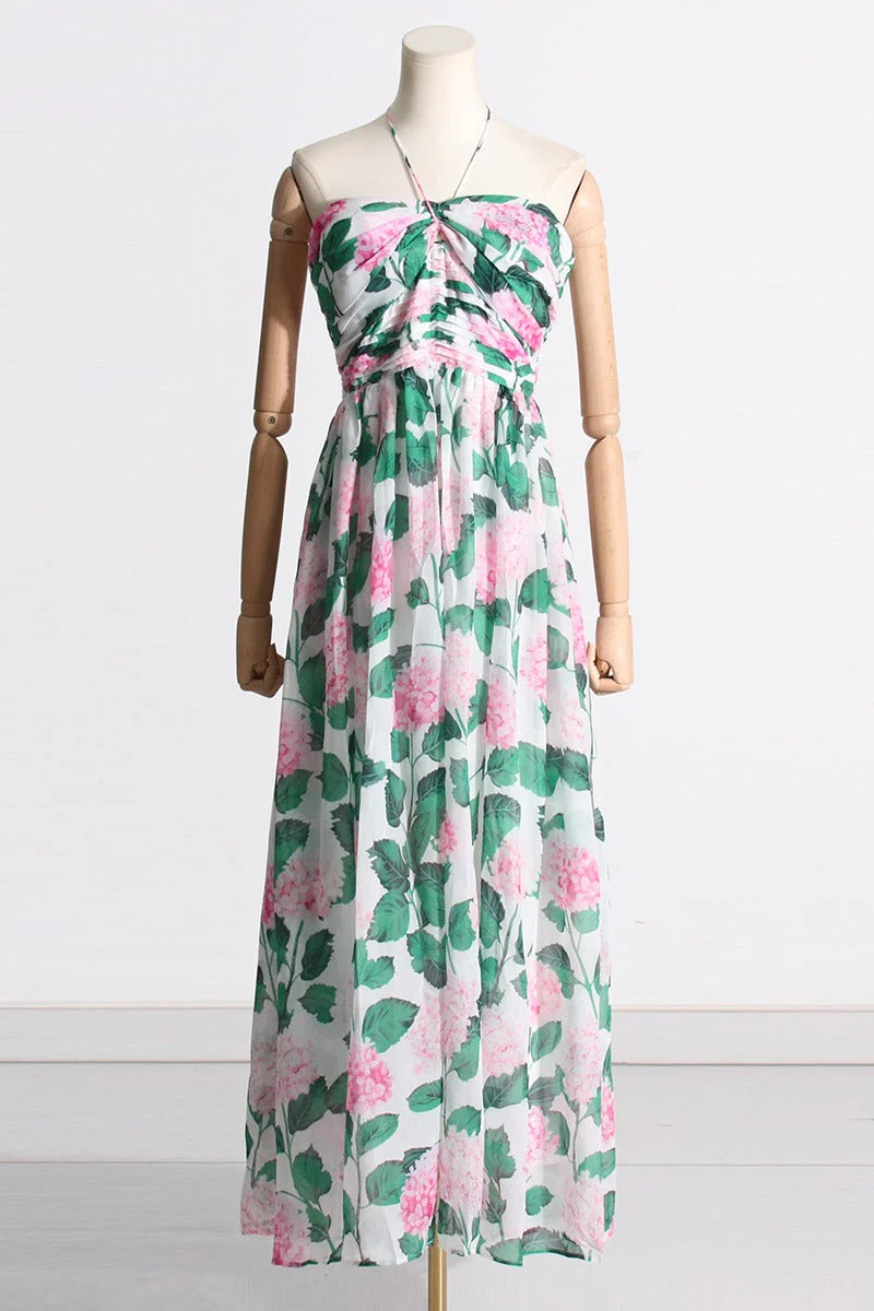 Sandra® | Halter Neck Maxi Dress With Floral Print - Image 2